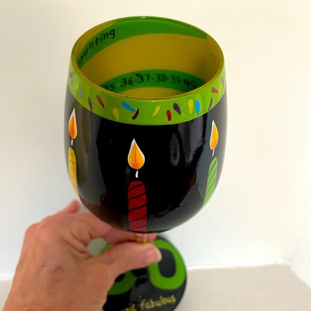Lolita Wine Glass 50th Birthday “50 & Fabulous” - Picture 3 of 7